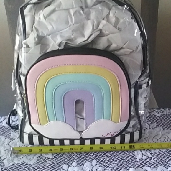 Betsey Johnson Bags Betsey Johnson Clear Rainbow Backpack Poshmark